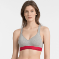 Womens Grey Heather/Manic Red Light Lined Bralette 28967 by Calvin Klein from Hurleys