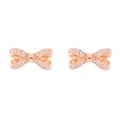 Womens Rose Gold Olitta Mini Pavé Bow Earrings 16006 by Ted Baker from Hurleys