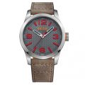 Watches Mens Grey Dial Paris Leather Strap Watch 49541 by BOSS Orange from Hurleys