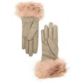 Womens Light Grey Jullian Fur Gloves 16917 by Ted Baker from Hurleys