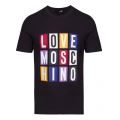 Mens Dark Blue Colour Letters Slim Fit S/s T Shirt 47850 by Love Moschino from Hurleys