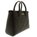 Womens Black Heart Top Handle Tote Bag 72793 by Love Moschino from Hurleys
