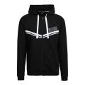 Mens Black Authentic Hooded Zip Through Sweat Top 79201 by BOSS from Hurleys