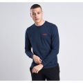 Mens Navy Logo L/s T Shirt 11990 by Barbour International from Hurleys