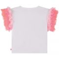 Girls White Frill Sleeve S/s T Shirt 104414 by Billieblush from Hurleys