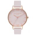 Womens Blush & Rose Gold Big Dial Watch 24884 by Olivia Burton from Hurleys