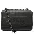 Womens Black Branded Croc Leather Shoulder Bag 51110 by Versace Jeans Couture from Hurleys