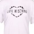 Womens Optical White Foil Logo S/s T Shirt 110543 by Love Moschino from Hurleys