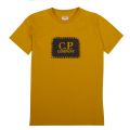 Boys Golden Yellow Printed Label S/s T Shirt 30517 by C.P. Company Undersixteen from Hurleys