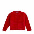 Infant Red Faux Fur Detail Cardigan 74827 by Mayoral from Hurleys