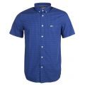 Mens Navy Gingham Regular Fit S/s Shirt 23261 by Lacoste from Hurleys