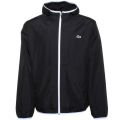 Mens Black Branded Hooded Jacket 29414 by Lacoste from Hurleys