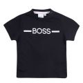 Toddler Navy Branded Chest Line S/s T Shirt 85235 by BOSS from Hurleys