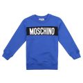 Boys Surf Blue Colour Block Sweat Top 107683 by Moschino from Hurleys