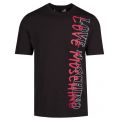 Mens Black Large Logo Regular Fit S/s T Shirt 39394 by Love Moschino from Hurleys