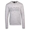Athleisure Mens Light Grey Salbo Iconic Logo Sweat Top 36902 by BOSS from Hurleys