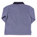 Boys Grey Melange Contrast Collar L/s Polo Shirt 62468 by Armani Junior from Hurleys