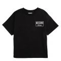 Boys Black Logo Badge S/s T Shirt 58467 by Moschino from Hurleys