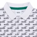 Toddler White Logo Printed S/s Polo Shirt 95992 by BOSS from Hurleys