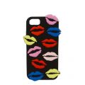 Womens Black Lip Blot iPhone Case 27796 by Lulu Guinness from Hurleys