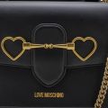 Womens Black Heart Strap Shoulder Bag 101437 by Love Moschino from Hurleys