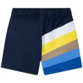 Toddler Navy Stripe Leg Swim Shorts 105222 by BOSS from Hurleys