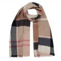 Womens Pink/Hessian Rosefield Tartan Scarf 92363 by Barbour from Hurleys