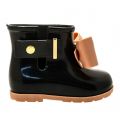 Girls Black Sugar Rain Bow Boots (4-9) 62302 by Mini Melissa from Hurleys