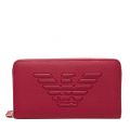Womens Ruby Red Embossed Eagle Zip Around Purse 53392 by Emporio Armani from Hurleys