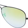 Black/Green RB3025 Aviator Mirror Sunglasses 29526 by Ray-Ban from Hurleys