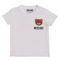 Baby White Soft Toy S/s T Shirt 58508 by Moschino from Hurleys