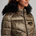 Womens Bronze Premium Strike Hooded Quilted Jacket 51390 by Barbour International from Hurleys