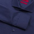 Mens Navy Kason Pin Dot Slim Fit L/s Shirt 28638 by HUGO from Hurleys