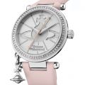 Womens Pink/Silver Orb Pastelle Leather Watch 44353 by Vivienne Westwood from Hurleys