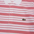 Mens Flour/Red Multi Stripe S/s Polo Shirt 59320 by Lacoste from Hurleys