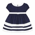 Infant Navy Satin Bow Dress 58214 by Mayoral from Hurleys