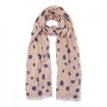 Womens Natural/Navy Abstract Block Scarf 82597 by Katie Loxton from Hurleys