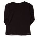 Girls Black Cat L/s Tee Shirt