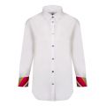 Womens White Swirl Cuff Slim Fit L/s Shirt 48548 by PS Paul Smith from Hurleys