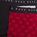 Mens Red/Black Branded Stars 2 Pack Trunks 51712 by BOSS from Hurleys