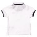 Baby White Branded Tipped S/s Polo Shirt
