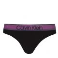 Womens Black Iridescent Band Thong 52194 by Calvin Klein from Hurleys
