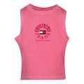 Womens Garden Rose Crop Timeless Circle Tank Top 103347 by Tommy Jeans from Hurleys