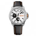 Watches Mens White Dial New York Leather Strap Watch