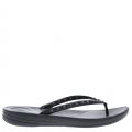 Womens Black Iqushion Crystal Flip Flops 23846 by FitFlop from Hurleys