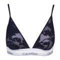 Womens Navy Shoreline Floral Burnout Triangle Bralette 39080 by Calvin Klein from Hurleys
