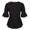 Womens Black Textured Flared Sleeve Knit 27493 by Michael Kors from Hurleys