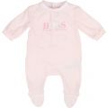 Baby Pale Pink Logo Babygrow & Bib Set 38200 by BOSS from Hurleys