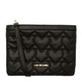 Womens Black Heart Quilted Double Zip Crossbody Bag 86345 by Love Moschino from Hurleys