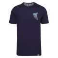 Mens Navy Embroidered S/s T Shirt 57550 by Pretty Green from Hurleys
